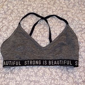 Strong is beautiful non-padded sports bra